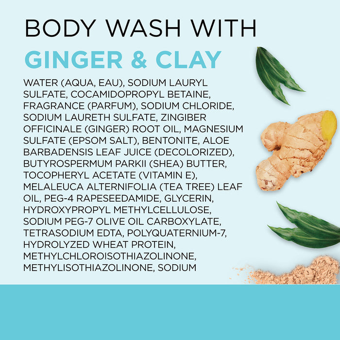 Dr. Teal's Body Wash Detoxify & Energize with Ginger & Clay - 24 Oz