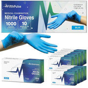 FifthPulse Medical Exam Blue Nitrile Gloves - 10 Boxes of 100 Ct - Shop Home Med