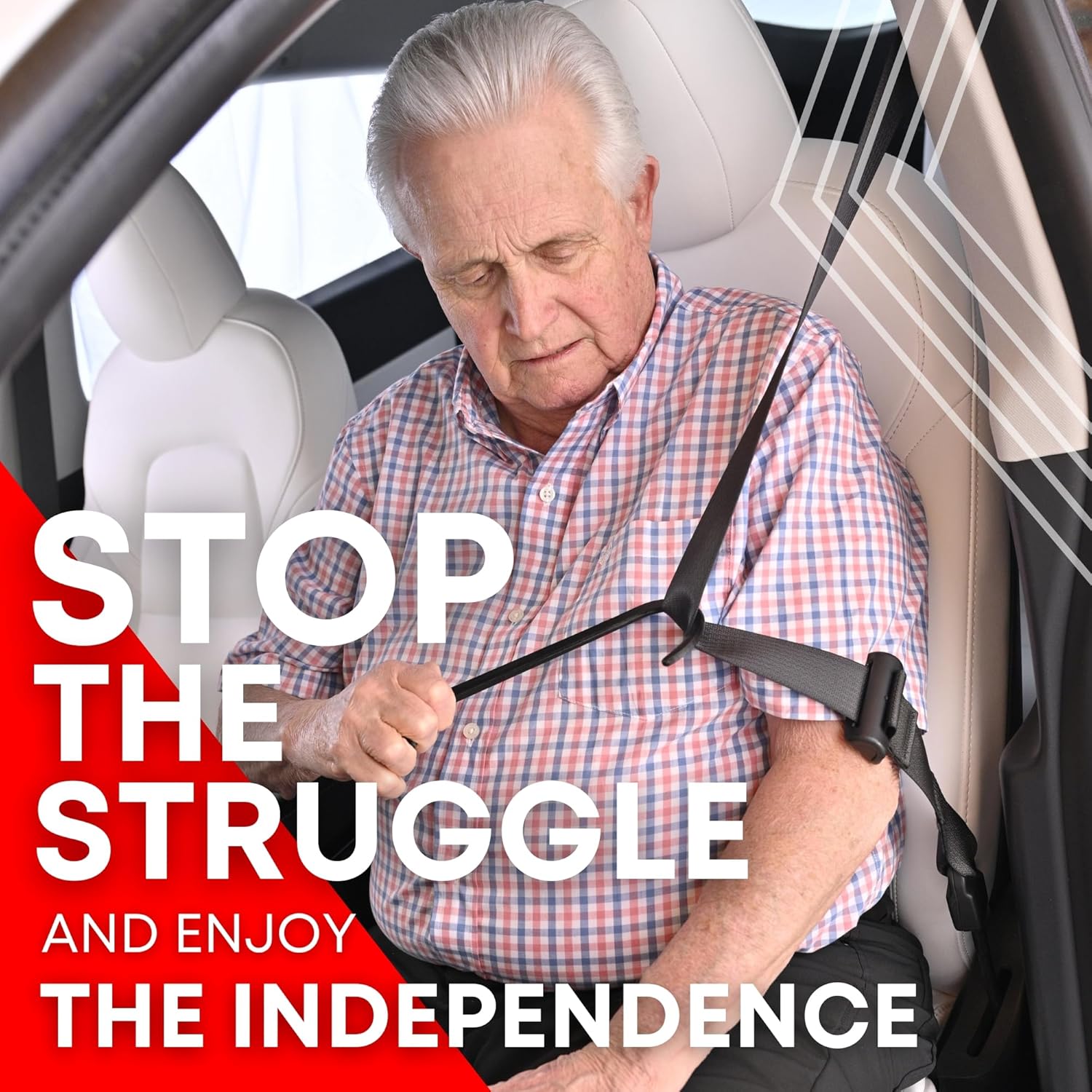 Gearu Seatbelt Catcher 2-Pack Easy Reach Seat Belt Grabber & Buckle Helper Tool for Seniors