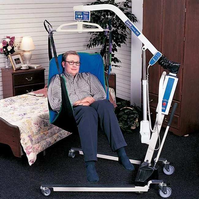 Invacare Reliant Heavy-Duty Battery-Powered Patient Lift with Power Opening Low Base