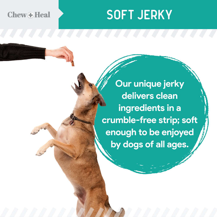 Chew + Heal Probiotic Salmon Jerky  Dog Treats