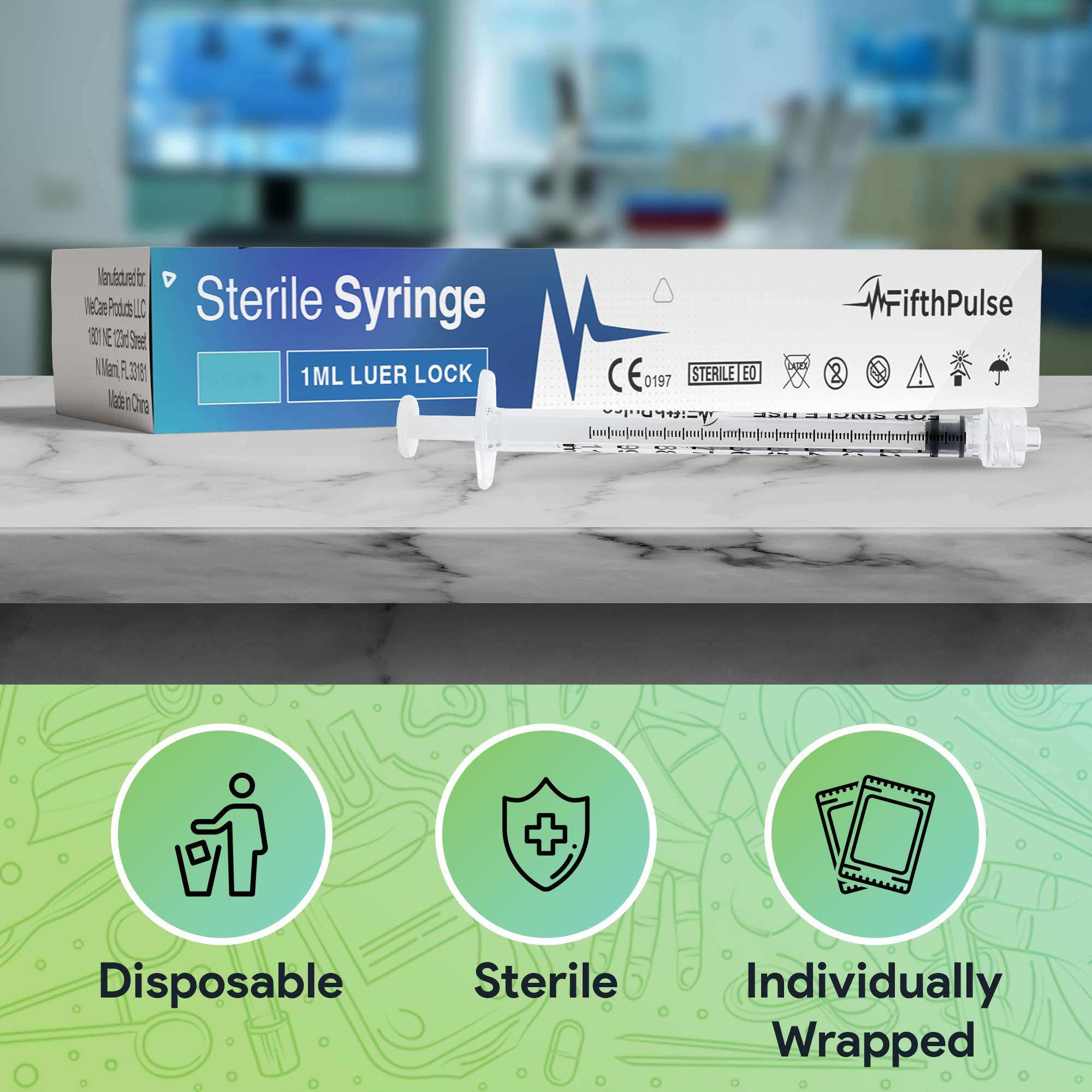 FifthPulse Disposable Luer Lock Syringes Without Needle