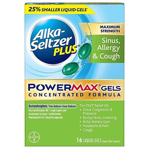 Alka-Seltzer Plus Sinus Allergy & Cough PowerMax Liquid Gels - 16 Ct - Shop Home Med