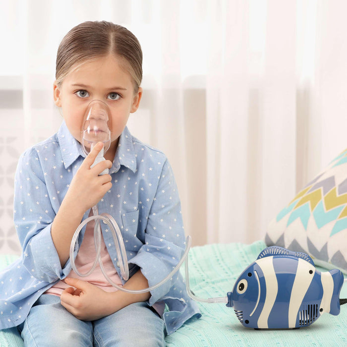 Portable Nebulizer Machine for Kids – Blue Fish Breathing Treatment Machine - Shop Home Med