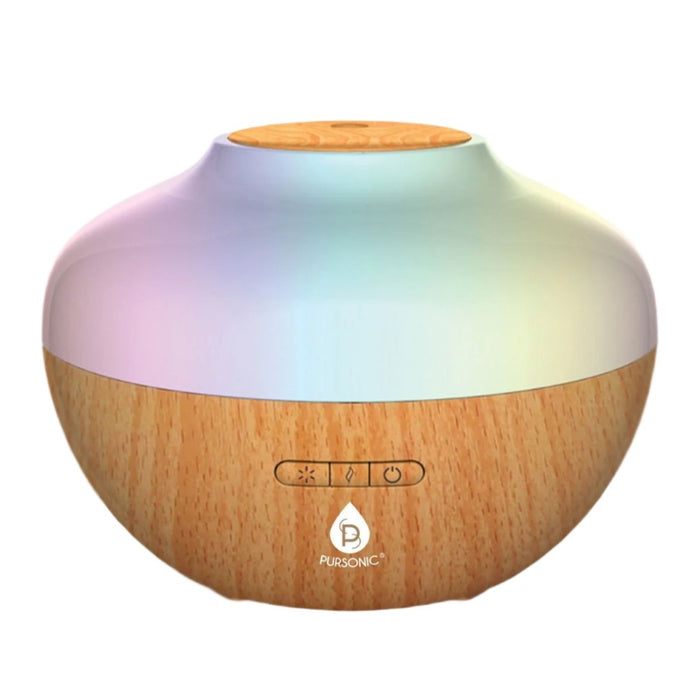 Pursonic Aromatherapy Diffuser: 300ml Top 3 Oils 2 Mist Settings 7 Lights