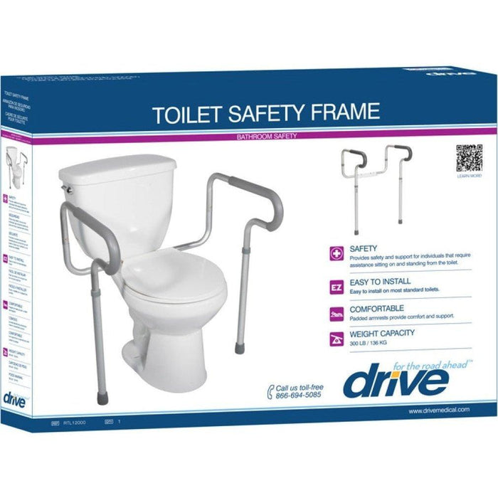 Drive Medical Toilet Safety Frame with Padded Armrests - Shop Home Med