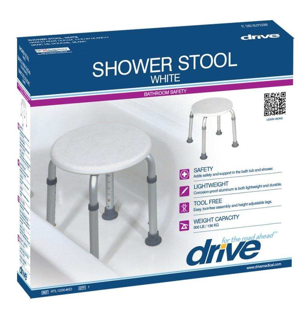 Drive Medical Adjustable Height Bath Stool - White - Shop Home Med