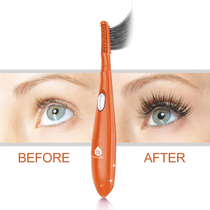 Pursonic Heated Eyelash Curler with Comb for Long-Lasting Curls