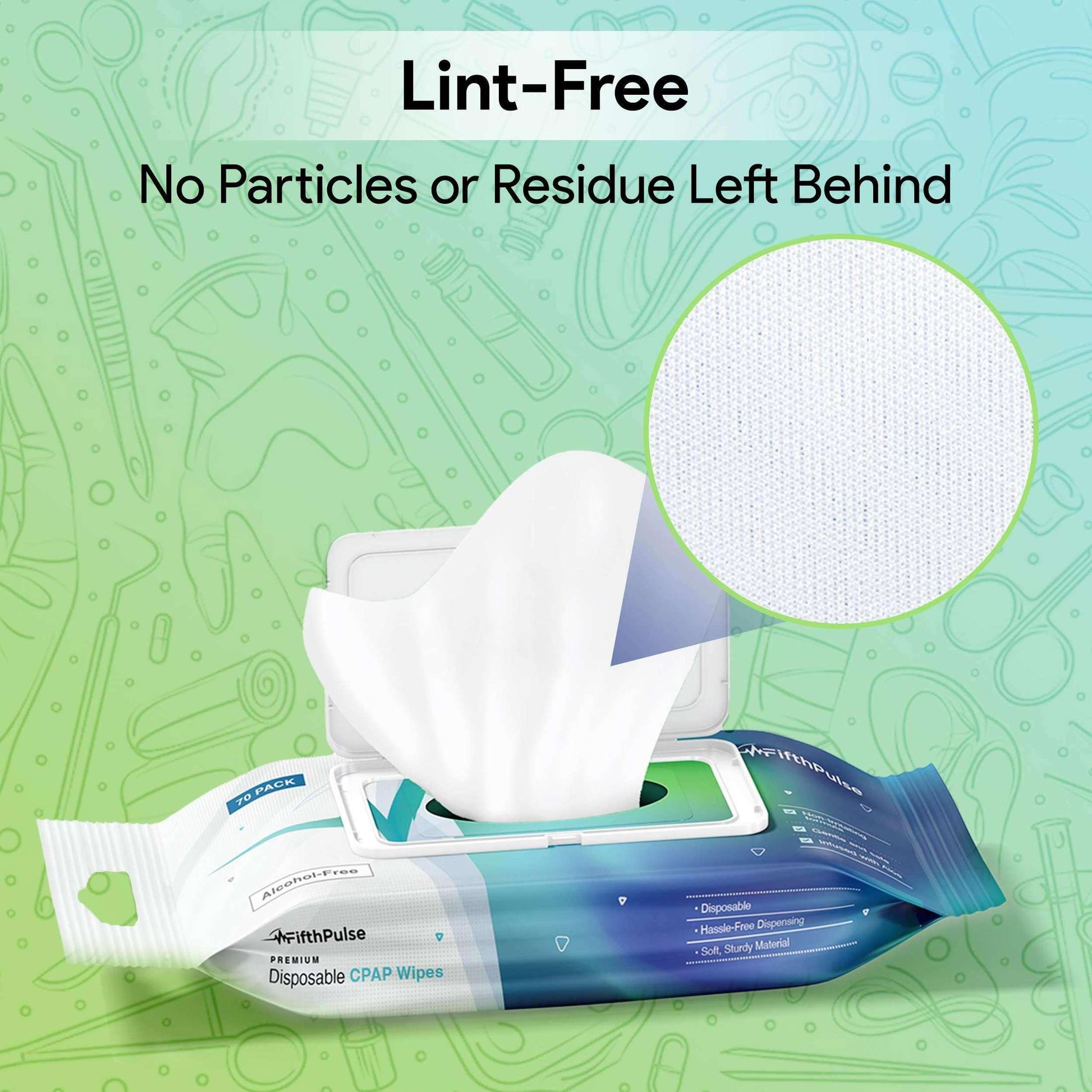 FifthPulse CPAP Mask Wipes - Disposable and Unscented CPAP Wipes - Shop Home Med