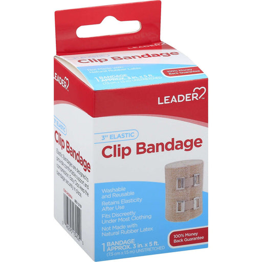 Leader 3" Elastic Clip Bandage - 1 Ct