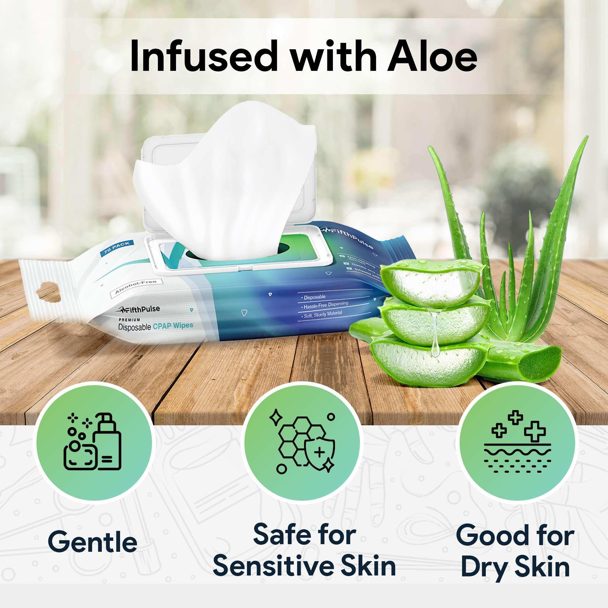 FifthPulse CPAP Mask Wipes - Disposable and Unscented CPAP Wipes - Shop Home Med