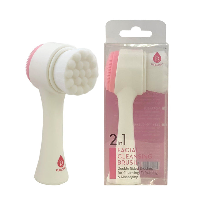 Pursonic Dual-Sided Facial Cleansing Brush for Deep Pore Exfoliation & Massage