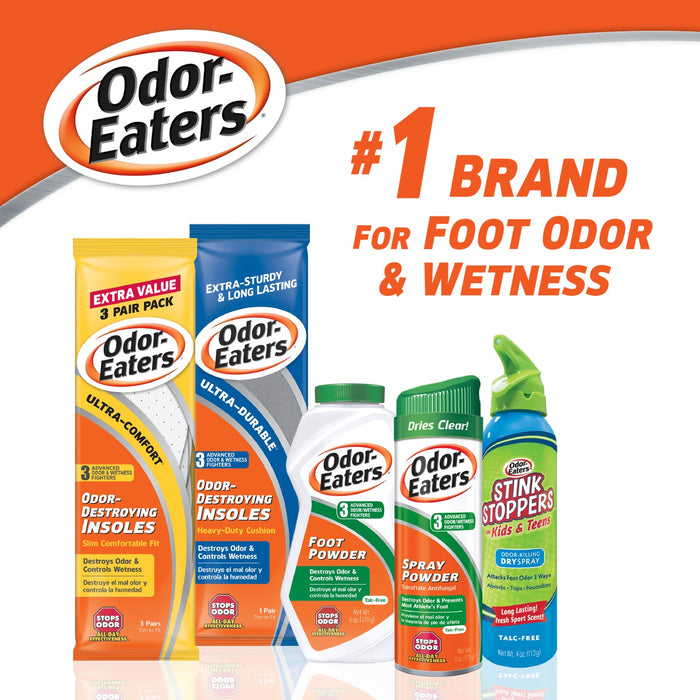 Odor Eaters Ultra-Comfort Odor-Destroying Insoles - 3 Pairs