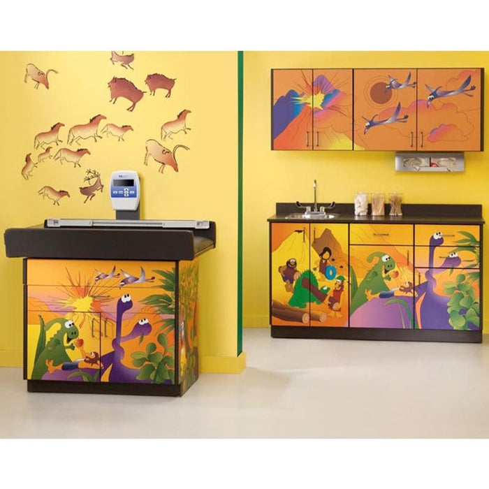 Clinton Complete Dino Days Exam Room - Pedia Scale Table and Cabinets