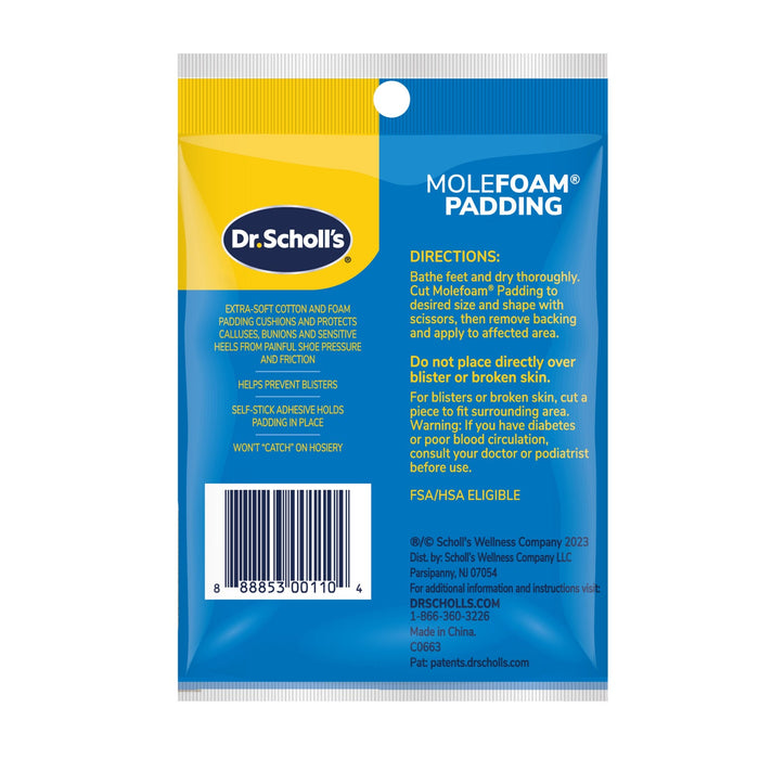 Dr. Scholl's Molefoam Padding Strips - 2 Ct