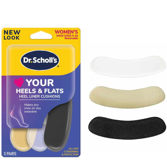 Dr. Scholl's Love Your Heels & Flats Liner Cushions for Women - 3 Pairs