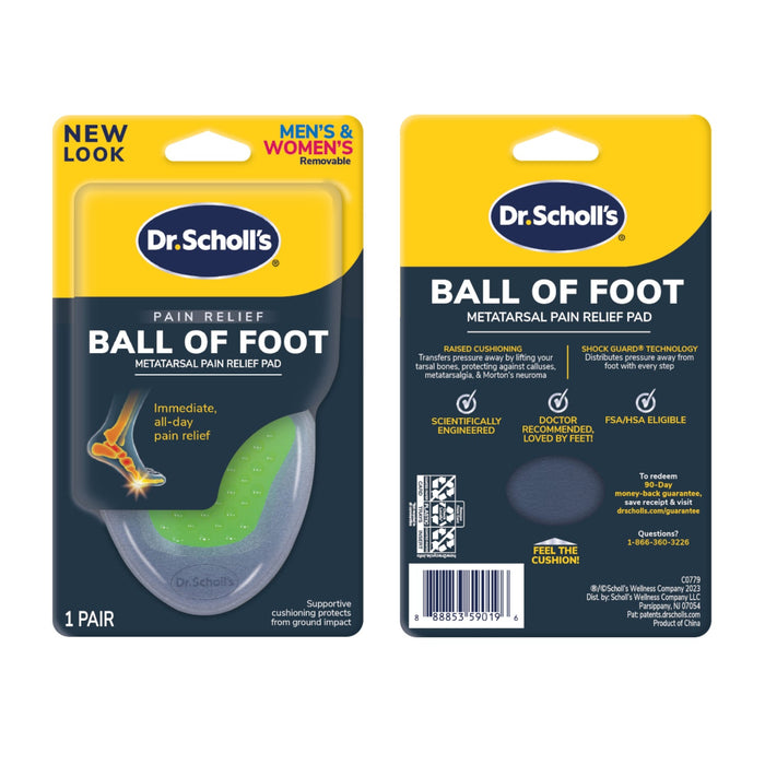 Dr. Scholl's Orthotics Ball of Foot Metatarsal Pain Relief Pads