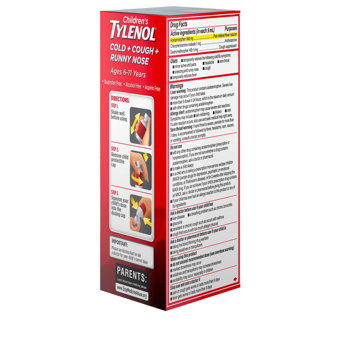 Tylenol Children's Cold+Cough+Runny Nose Suspension Grape - 4 fl. oz - Shop Home Med