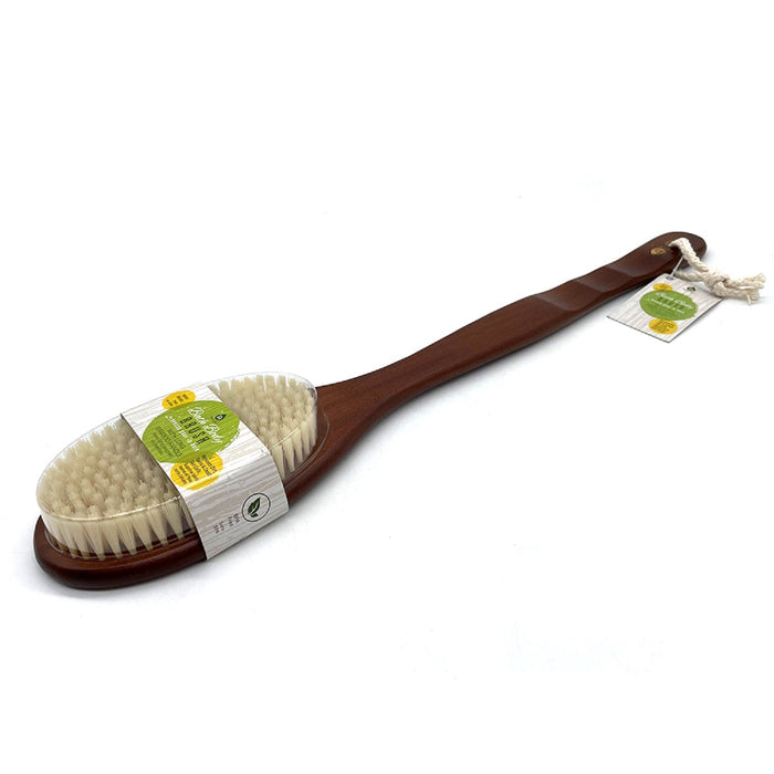 Pursonic Eco-Friendly Bamboo Bath Brush & Massager Set with Flushable Wipes