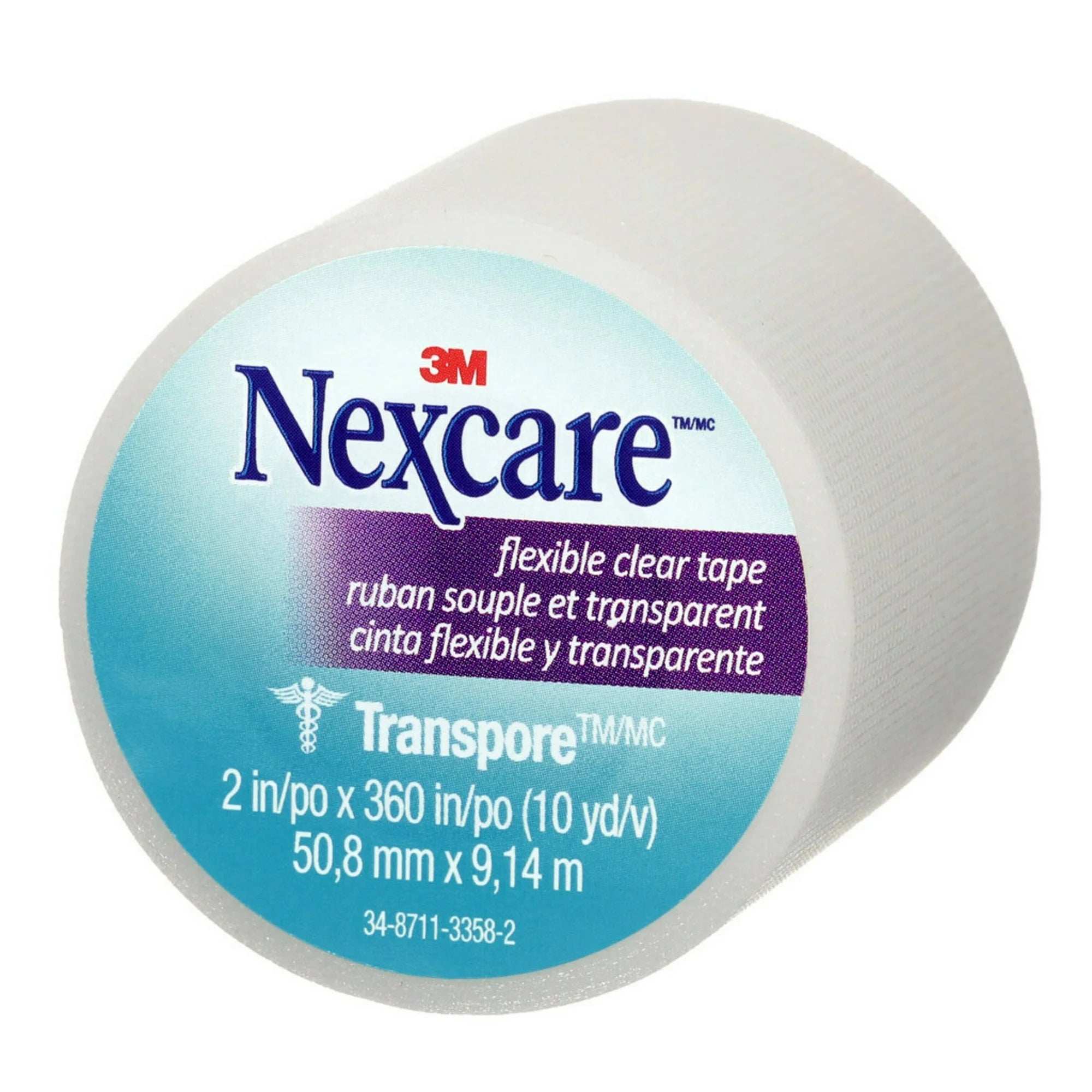 Nexcare Flexible Clear First Aid Tape - 2 in x 10 yds