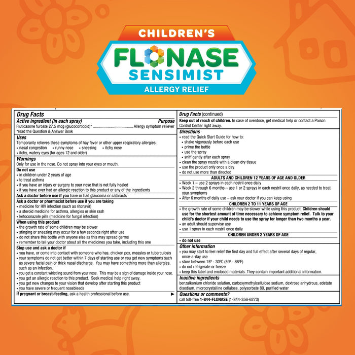 Flonase Children's Sensimist Allergy Relief Nasal Spray - 60 Sprays