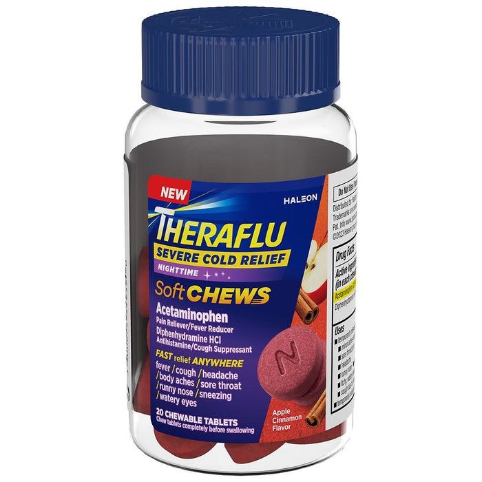 Theraflu Severe Cold Relief Soft Chews Apple Cinnamon