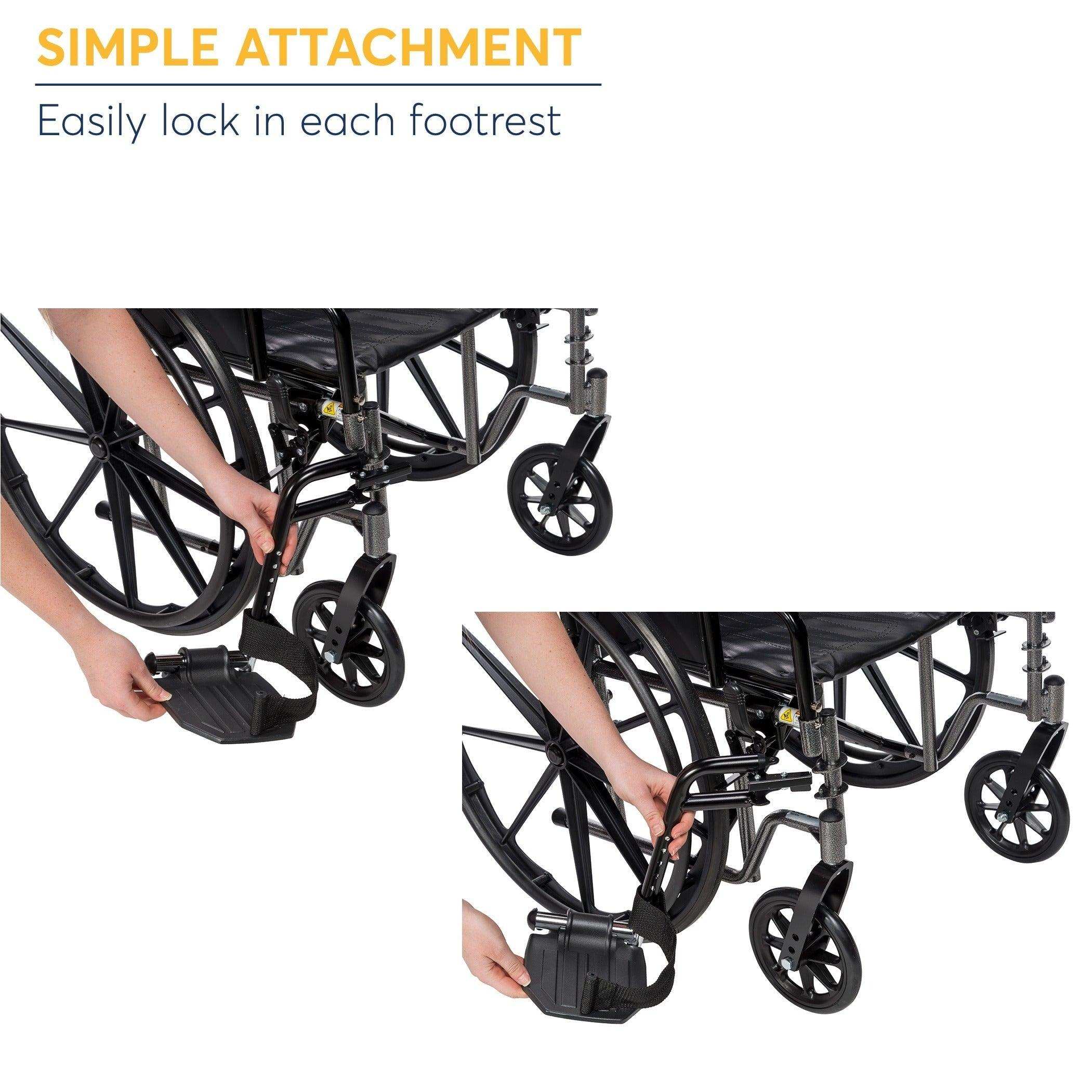 Drive Medical Chrome Swing Away Footrests - 1 Pair - Shop Home Med