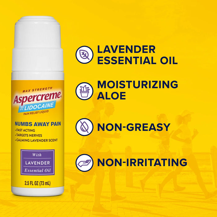 Aspercreme Lidocaine Pain Relief Roll-On With Essential Oils