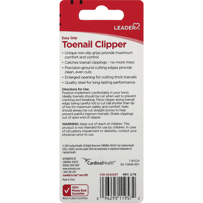 Leader Easy Grip Toenail Clipper