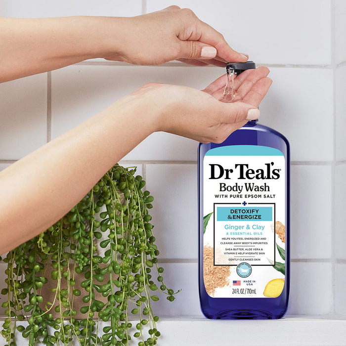 Dr. Teal's Body Wash Detoxify & Energize with Ginger & Clay - 24 Oz