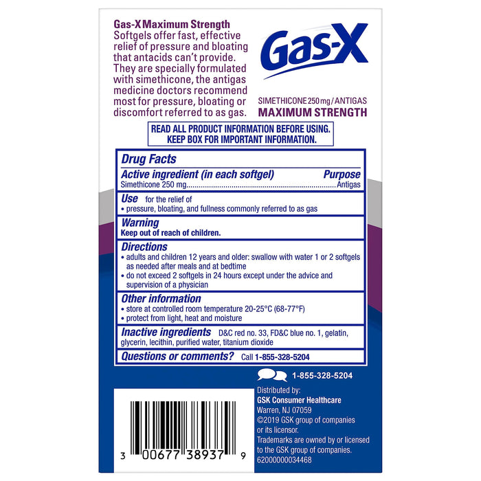 Gas-X Maximum Strength Gas Relief Softgels - 30 Ct