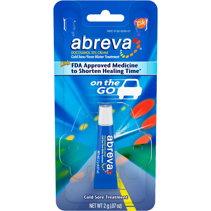 Abreva Docosanol 10% Cream Cold Sore & Fever Blister Treatment Tube and Cream Pump