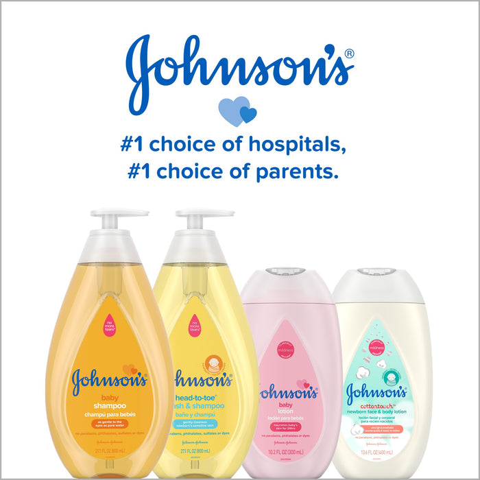 Johnson's CottonTouch Newborn Baby Face & Body Lotion Body Wash & Shampoo