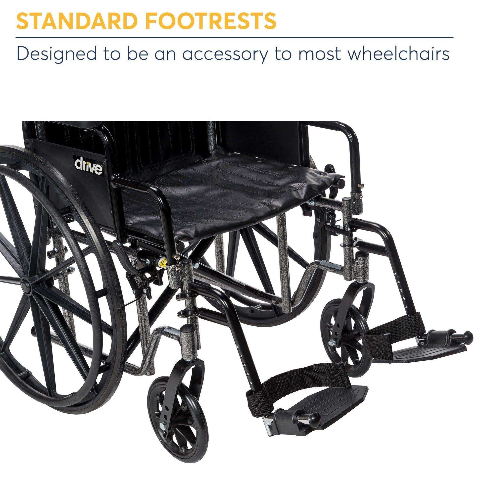 Drive Medical Chrome Swing Away Footrests - 1 Pair - Shop Home Med