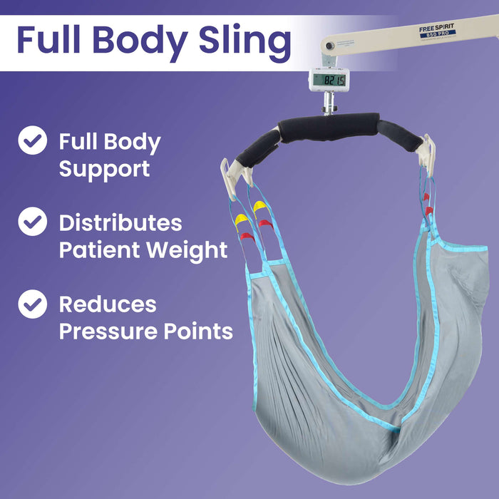 MedaCure Bariatric Full Body Patient Lift Sling Universal Compatibility