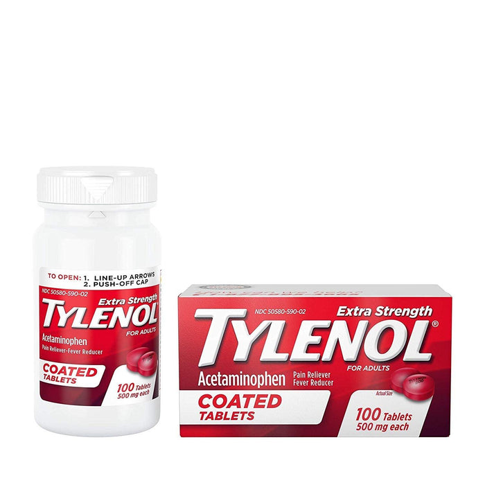 Tylenol Extra Strength Pain Relief Acetaminophen Tablets - 100 Count