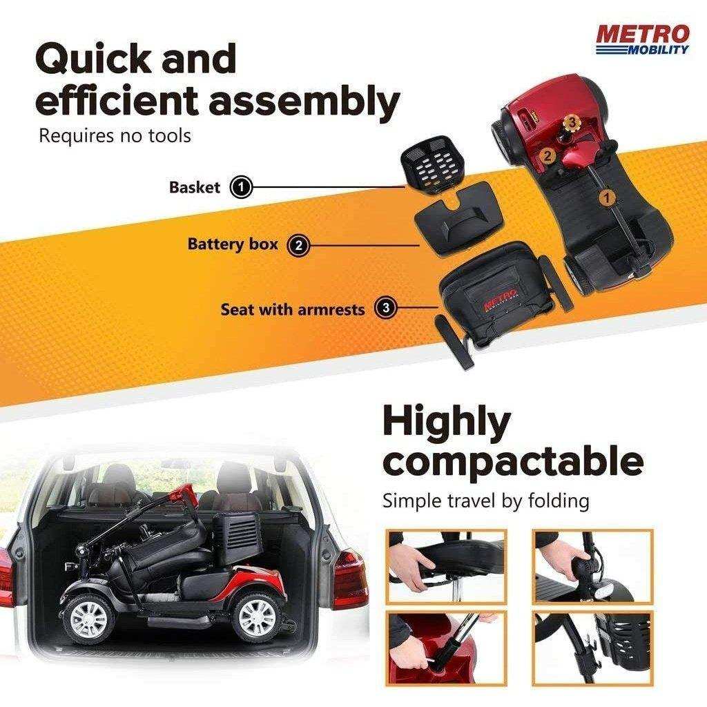 Metro Mobility M1 Series 4-Wheel Travel Mobility Scooter - Shop Home Med