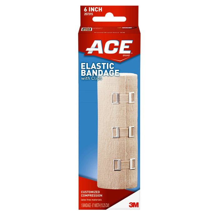 Ace Elastic Compression Bandage with Clips