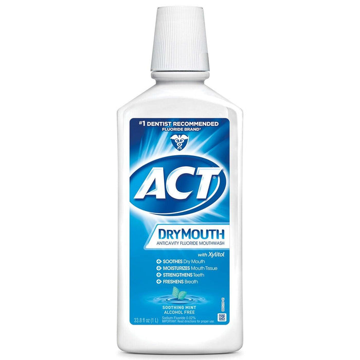 ACT Dry Mouth Anticavity Fluoride Mouthwash - Soothing Mint