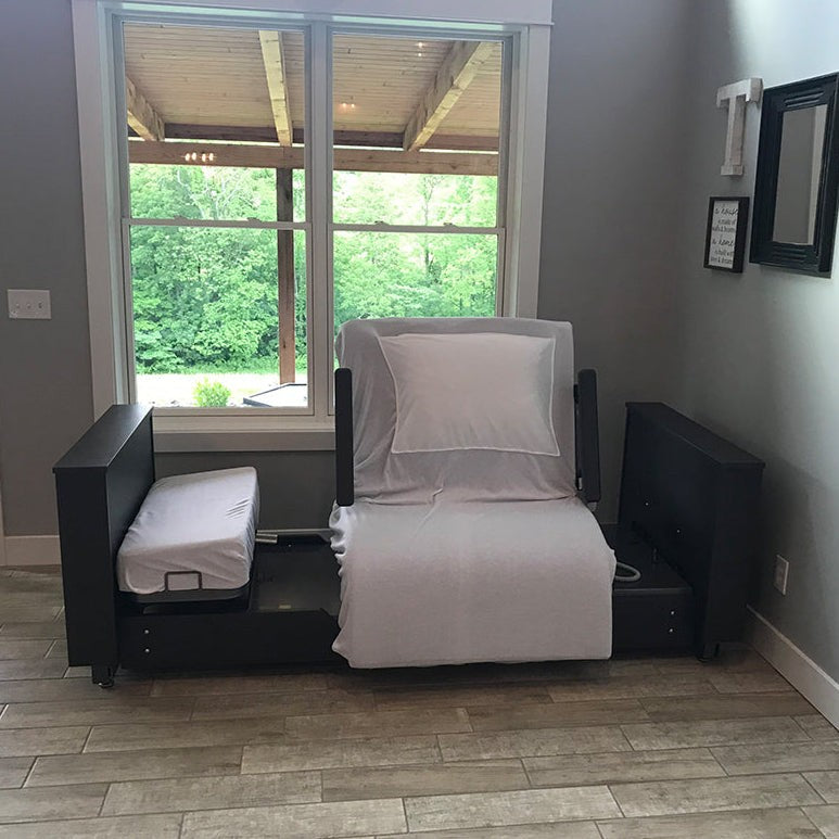 Med-Mizer ActiveCare Deluxe Rotating Sit to Stand Hospital Bed shophomemed