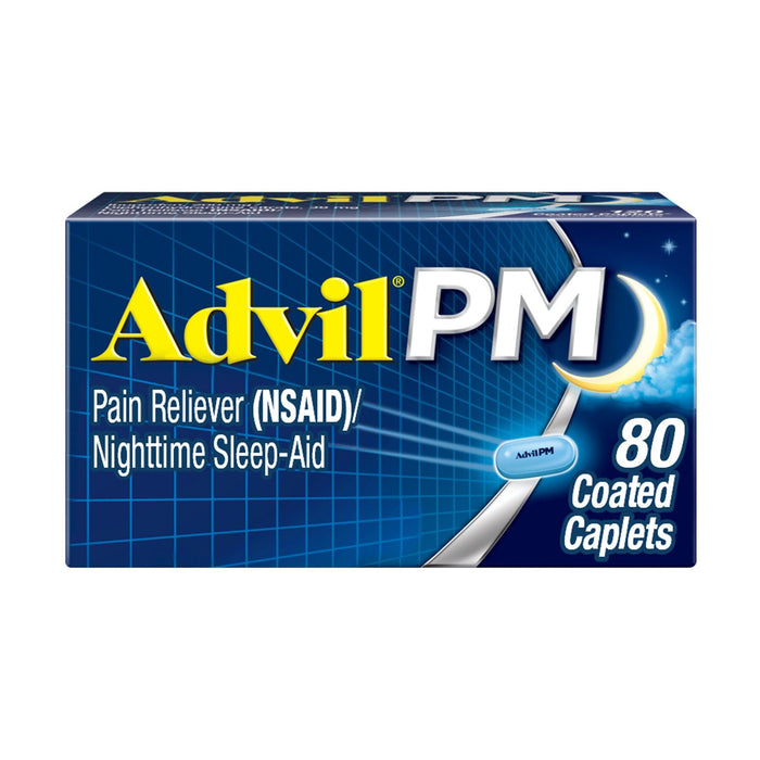 Advil PM Pain Reliever & Nighttime Sleep Aid Coated Caplets - 80 ct. - Shop Home Med