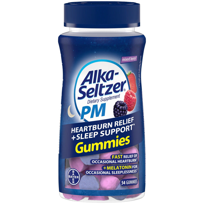 Alka-Seltzer PM Heartburn Relief + Sleep Support Gummies - 54 Count