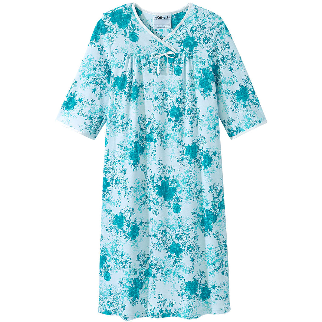 Silverts Women's No Peek Hospital and Home Care Nightgown