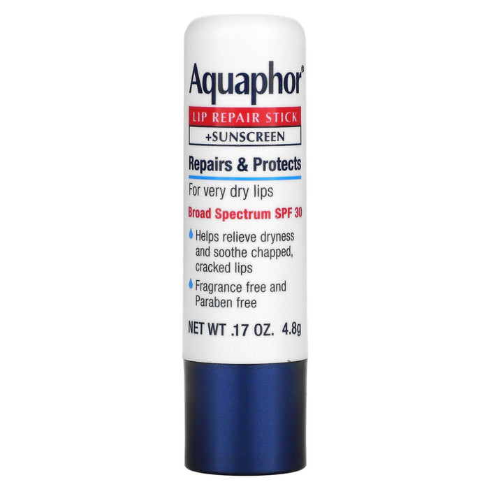 Aquaphor Lip Repair Stick + Sunscreen SPF 30 Lip Balm - 4.8 g