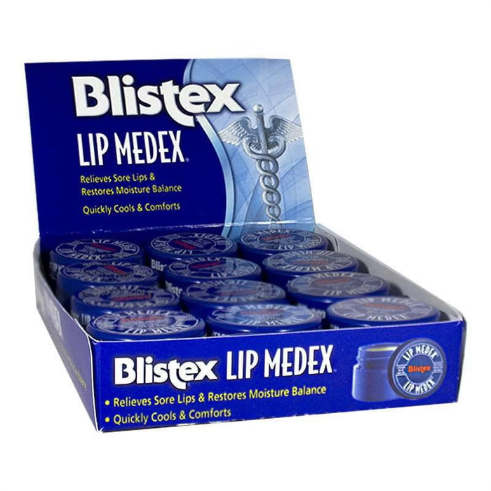 Blistex Lip Medex Cooling Relief for Sore Lips & Moisture - 12 Ct