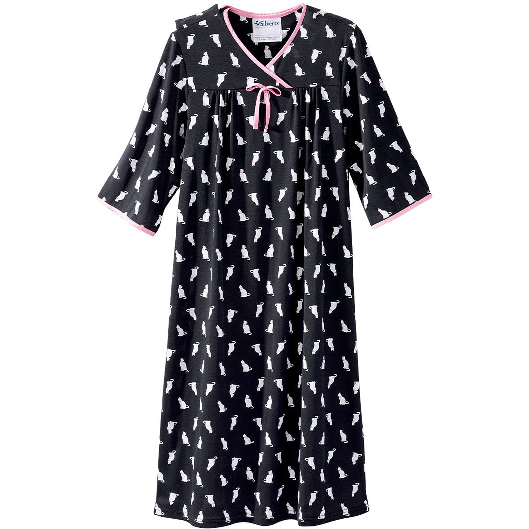 Silverts Women's No Peek Hospital and Home Care Nightgown