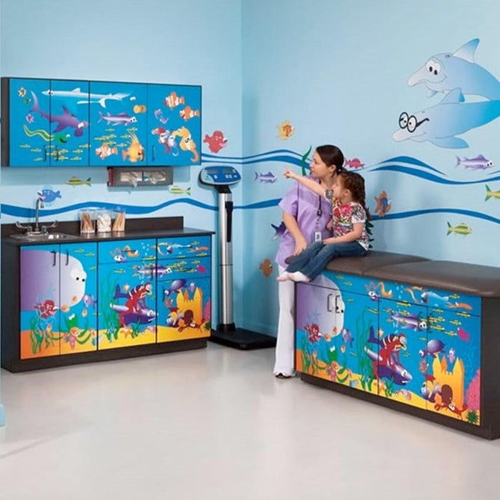 Clinton Complete Ocean Commotion Pediatric Treatment Table and Cabinets