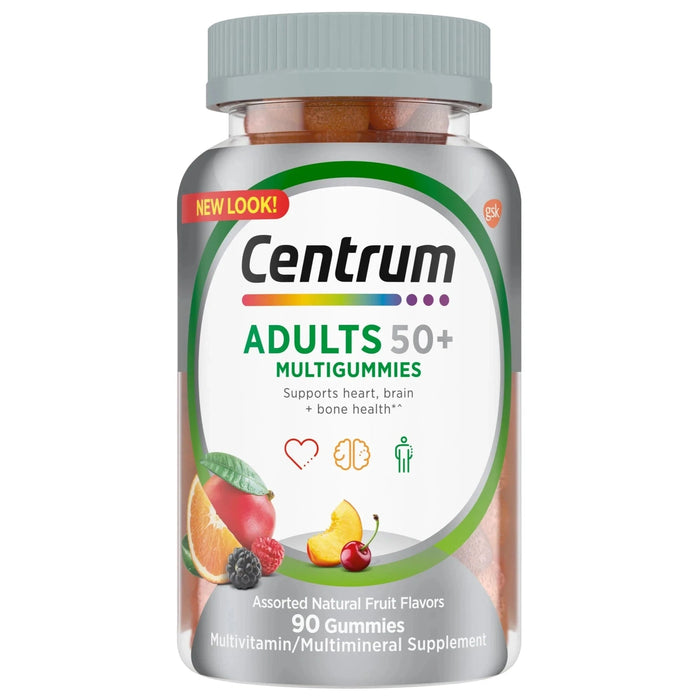 Centrum Multigummies Adult Over 50 Multivitamin Gummies Assorted Fruit - 90 Ct