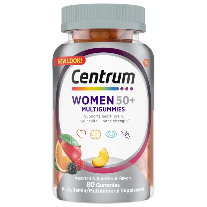 Centrum Women 50+ Multivitamin & Multimineral Gummies Assorted Fruit - 80 Ct