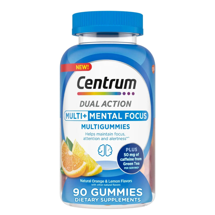 Centrum Multigummies Multi+ Dual Action Gummy Vitamins for Mental Focus - 90 Ct